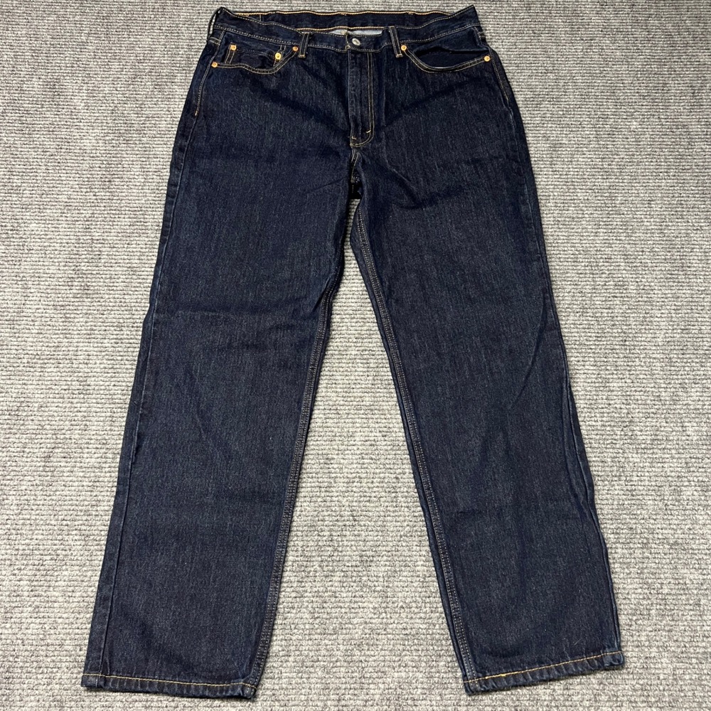 Levis‎ 550 Relaxed Fit Tapered Leg Dark Indigo Denim Jeans Mens 38x32